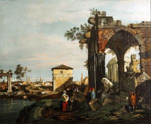 Capriccio con rovine e Porta Portello a Padova