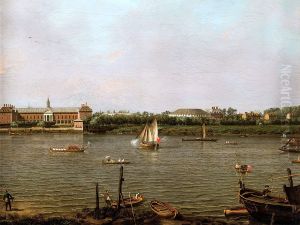 Chelsea College, the Rotonda, Ranelagh House and the Thames