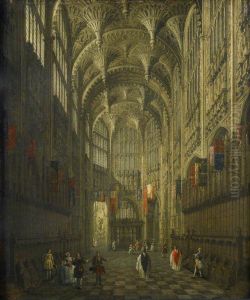 The Interior of Henry VII's Chapel, Westminster Abbey, London by Canaletto