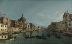 The Grand Canal with S. Simeone Piccolo by Canaletto