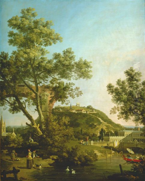 English Landscape Capriccio with a Palace - view 1