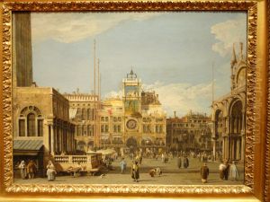The Clock Tower in the Piazza San Marco by Canaletto