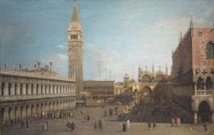 The Piazzetta, Venice, Looking North by Canaletto