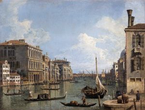 Veduta del Canal Grande verso la Punta della Dogana, da Campo San Ivo by Canaletto