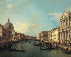 The Grand Canal from Santa Maria di Nazareth toward Santa Croce by Canaletto