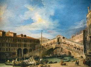 The Rialto Bridge from the South by Canaletto