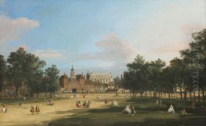 A View of the Old Horse Guards and Banqueting Hall, from St James's Park by Canaletto