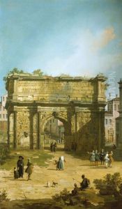 The Arch of Septimus Severus by Canaletto
