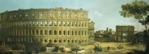 View of the Colosseum and the Arch of Constantine by Canaletto