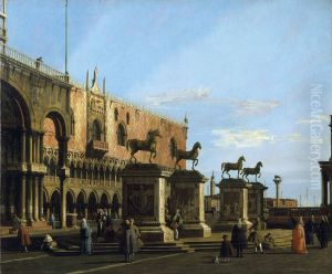 Capriccio View of the Piazzetta with the Horses of San Marco by Canaletto