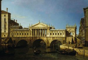 Caprice View with Palladio's Design for the Rialto by Canaletto