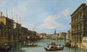 The Grand Canal looking West from Palazzo Vendramin-Calergi towards San Geremia by Canaletto