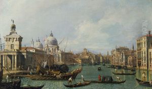 The Grand Canal from the Salute towards the Carita by Canaletto