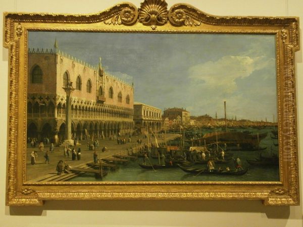 Il Molo verso la Riva degli Schiavoni con la colonna di San Marco. - view 1