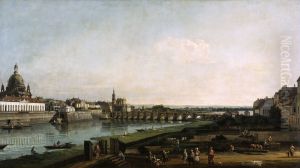 Dresden from the Right Bank of the Elbe, above the Augustusbrucke
