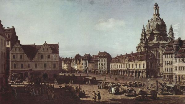 Ansicht von Dresden, Der Neumarkt von der Moritzstrasse aus - view 1
