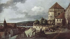Ansicht von Pirna,Pirna, von der Festung Sonnenstein aus gesehen