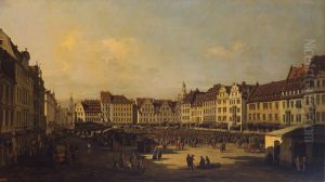 Old Market-Place in Dresden (the artist's replica) by Bernardo Bellotto