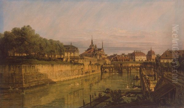 Moat of Zwinger in Dresden - view 1