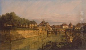 Moat of Zwinger in Dresden by Bernardo Bellotto