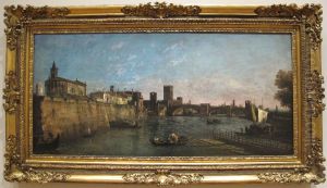 veduta di verona con castelvecchio e il ponte scaligero by Bernardo Bellotto