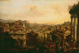 View of the Roman Forum as seen from the Capitol to the south-east.