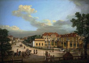 Mniszech Palace in Warsaw. by Bernardo Bellotto