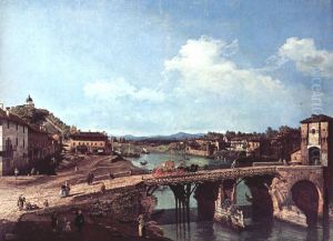 Turin, the Old Bridge over the Po from the North-East Turin, the Old Bridge over the Po from the North-East