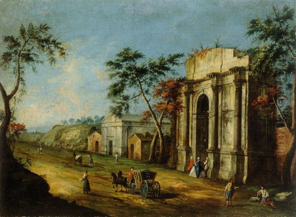 Capriccio with a Classical Triumphal Arch - view 1