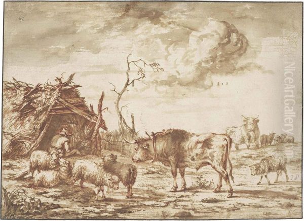 A Herdsman With His Cattle - view 1