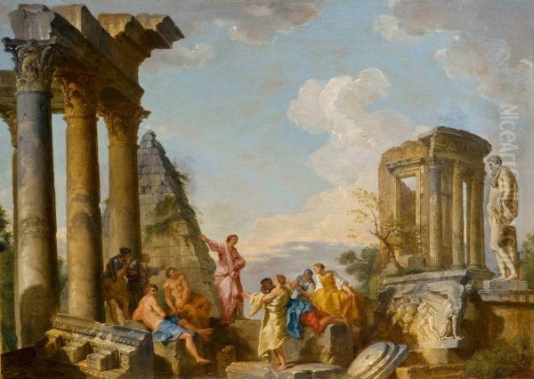 Architectural Capriccio with an Apostle Preaching - view 1
