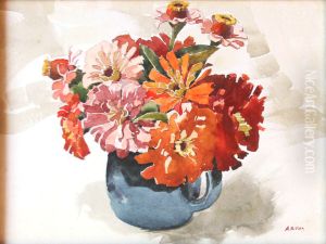 Vase with flowers by Adolf Hitler