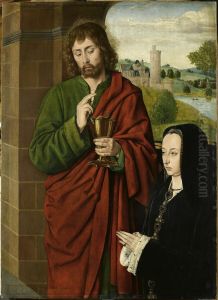 Anne of France, Duchesse de Bourbon, Presented by St John the Evangelist Anne of France, Duchesse de Bourbon, Presented by St John the Evangelist
