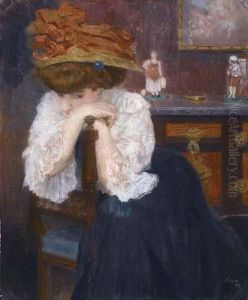Sitzende Frau. by Raoul Carre