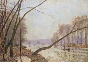Bank of the Seine in Autumn by Alfred Sisley