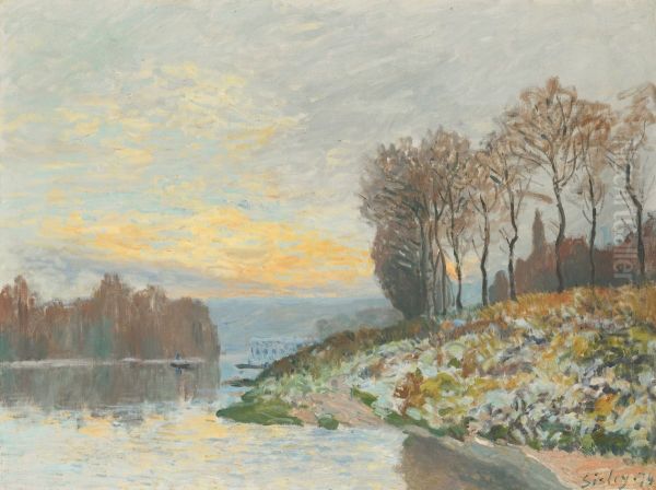 The Seine near Bougival, Winter Morning - view 1