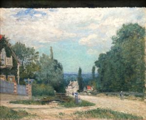 The road to Louveciennes by Alfred Sisley