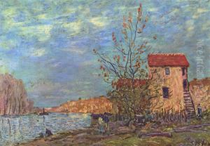 Der Loing bei Moret by Alfred Sisley