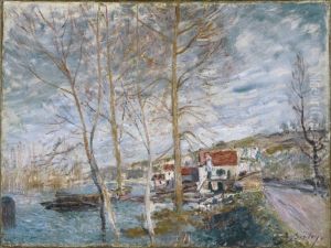 Flood at Moret by Alfred Sisley