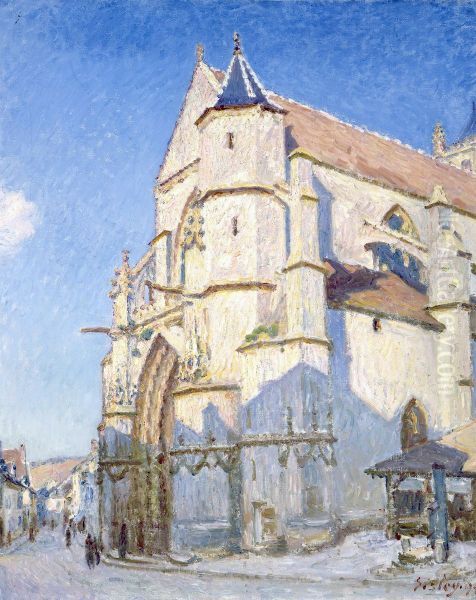 'L'Eglise de Moret, le soir. - view 1