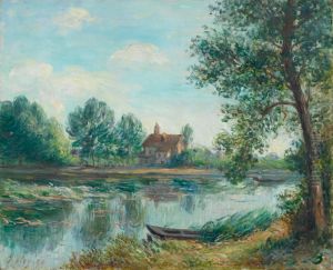 Banks of the Loing at Saint Mammes by Alfred Sisley