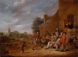 Allegra Compagnia Di Fronte A Una Locanda by Franciscus Carree