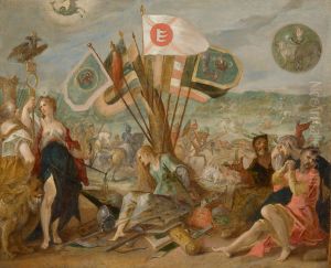 Allegoria<<Bitva pri Gurusleu>> by Hans Von Aachen
