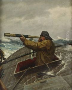 Sailor with binoculars