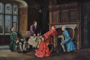 Genre Interior Scene by Louis Carrefois