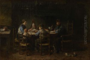 Peasant Family at the Table by Jozef Israels