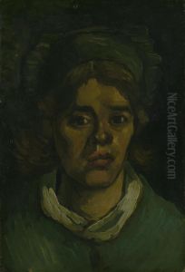 Kop van een vrouw by Vincent Van Gogh