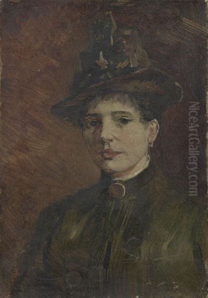 Portrait of a woman wearing a hat - view 1
