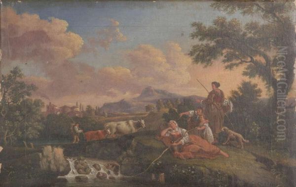 Zuiders Landschap Met Veehoeders - view 1