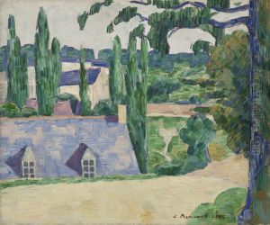 Landschap bij Pont-Aven by Emile Bernard